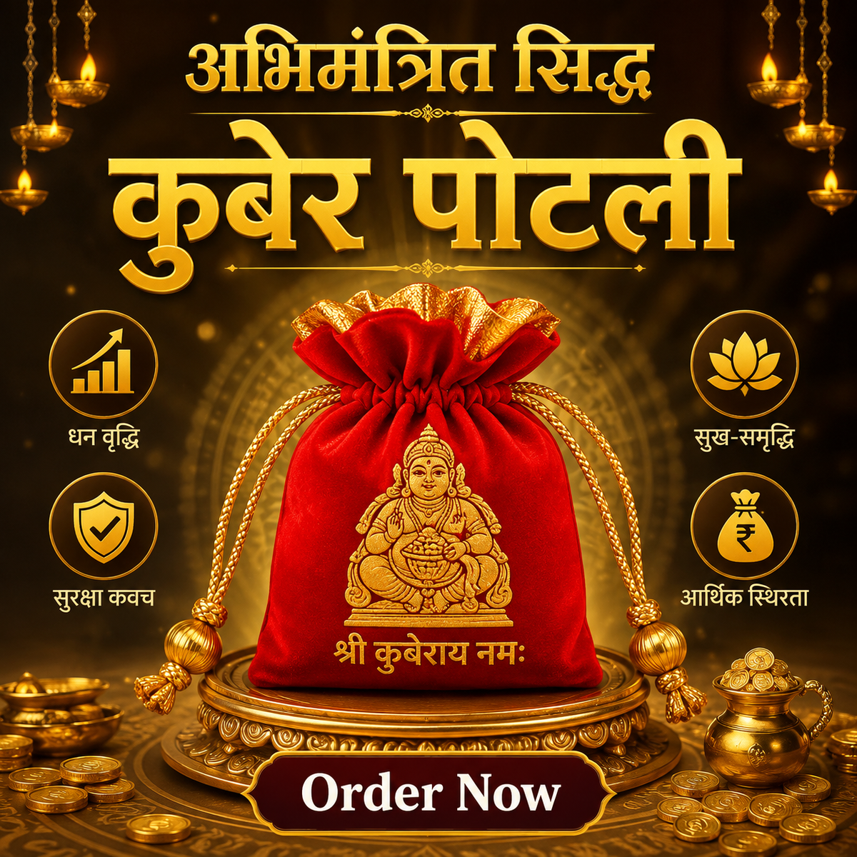 अभिमंत्रित सिद्ध कुबेर पोटली-Kuber Potli